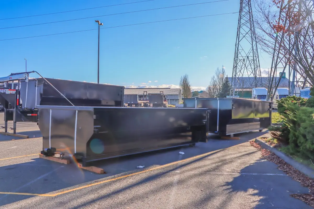Roll-off dumpster ready for waste disposal at job site for Construction Dumpster Rental in Tallulah